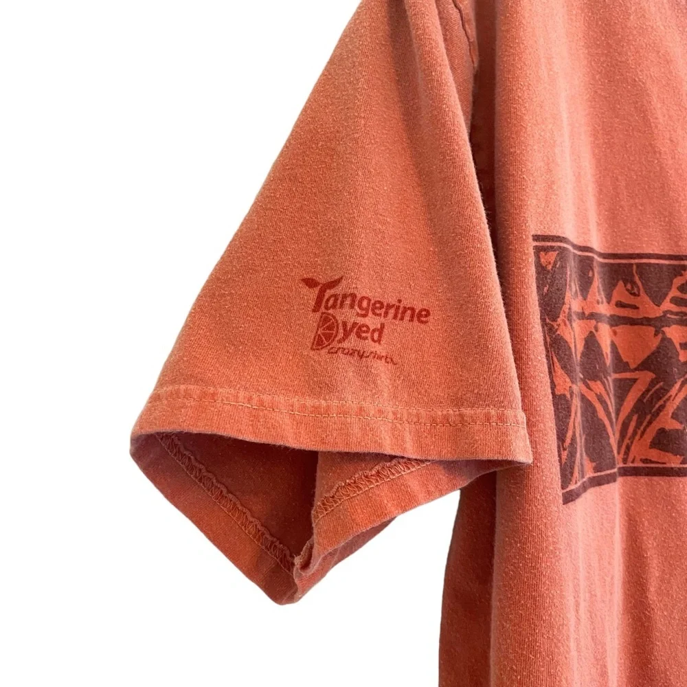 Crazy Shirts Men's Hawaiian Tribal Band Tee T Shirt Tangerine Orange Dyed Large - Picture 5 of 10